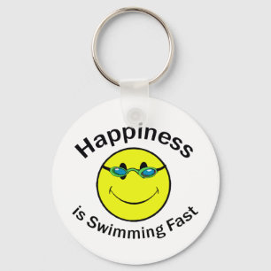 Happiness is Swimming Fast Schlüsselanhänger