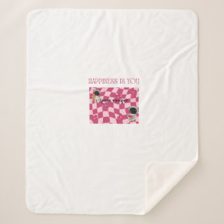 happiness is you blanket sherpadecke