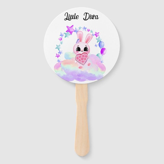 Happiness magic sweet bunny in the rainbow fächer (Vorderseite)