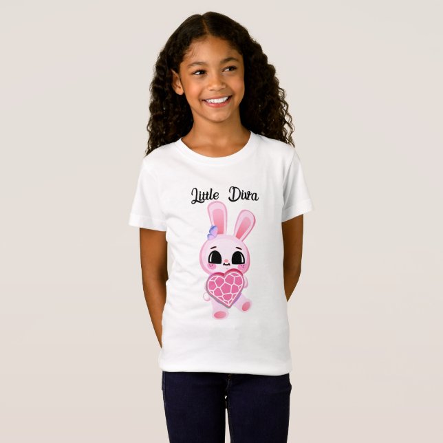 Happiness magic sweet bunny in the rainbow T-Shirt (Vorne ganz)
