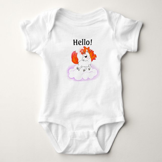 Happiness magic unicorn baby strampler (Vorderseite)