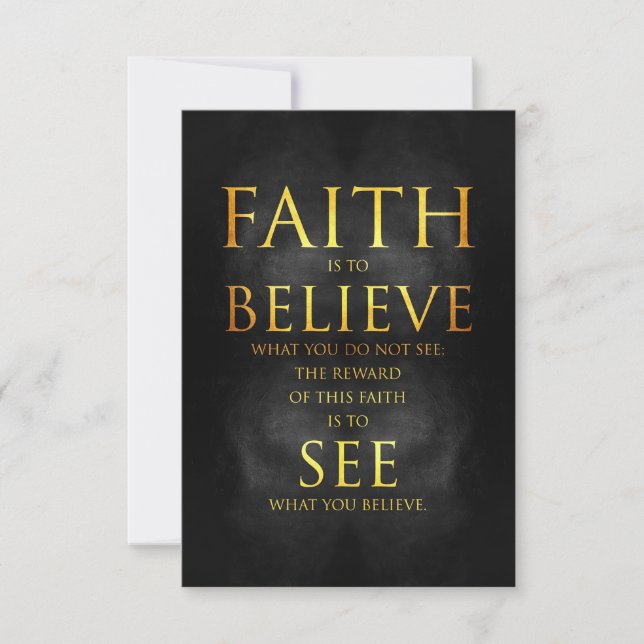 Happiness Quote Faith Believe See Dankeskarte (Vorderseite)
