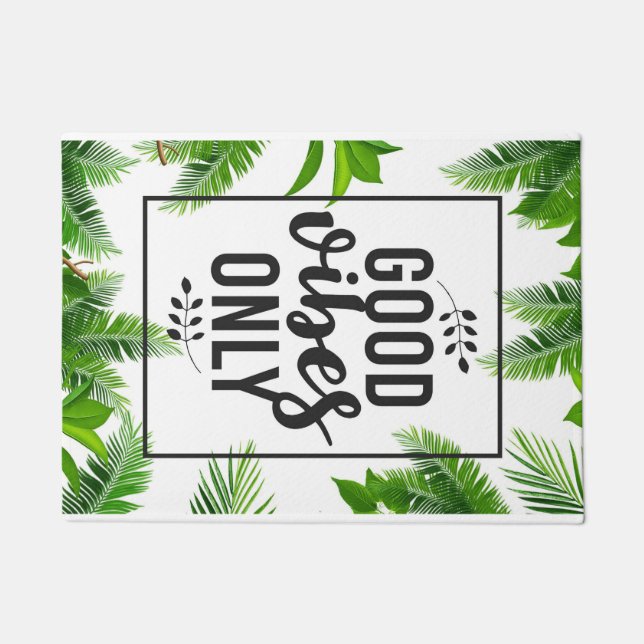 Happiness Quote Good Vibe Only Fußmatte (Vorderseite)