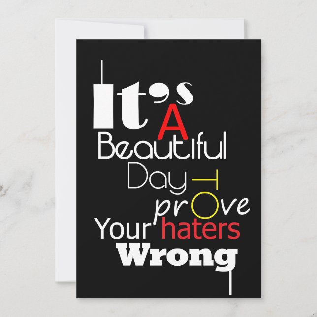 Happiness Quote It Is A Beautiful Day Dankeskarte (Vorderseite)