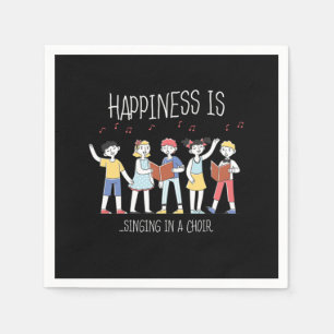 Happiness Sängerin Sängerin Sing Gift Serviette