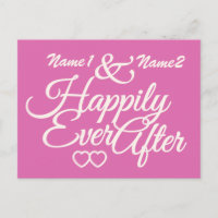 Happiy Ever After Custom Postcard