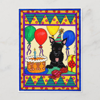 Happpy Birthday Schotte Postkarte