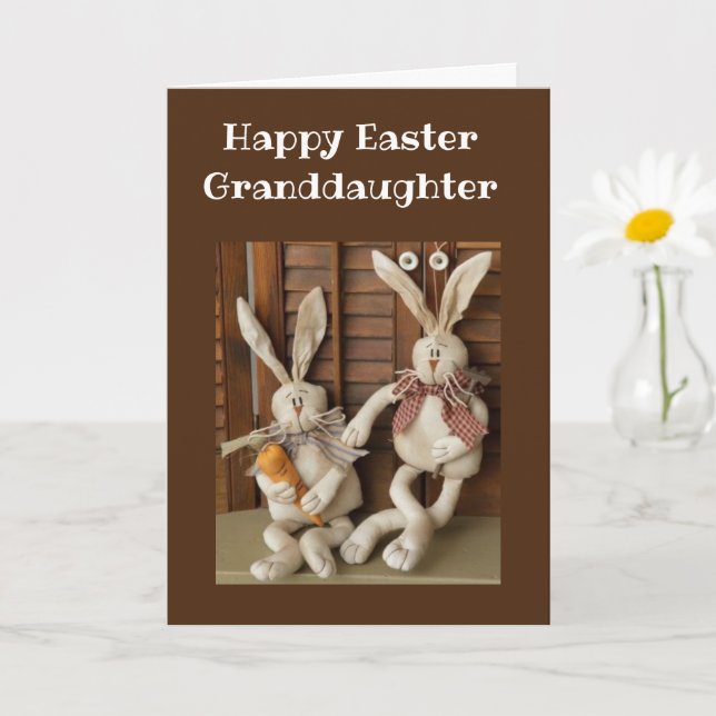 HAPPPY EASTER **GRANDDAUGHTER** CARD KARTE (Kleine Pflanze)