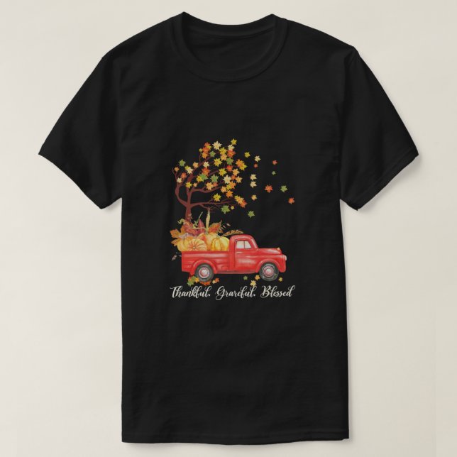 Happpy Erntedank Day Herbst Herbst Maple Blätter T T-Shirt (Design vorne)