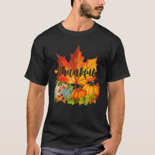 Happpy Erntedank Day Herbst Herbst Maple Blätter T T-Shirt