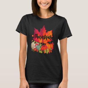 Happpy Erntedank Day Herbst Herbst Maple Blätter T T-Shirt