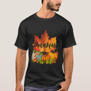 Happpy Erntedank Day Herbst Herbst Maple Blätter T T-Shirt