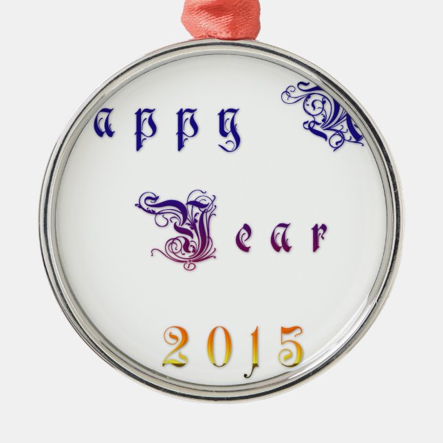 Happu Neues Jahr 2015 Hakuna Matata wünscht.png Ornament Aus Metall (Vorne)
