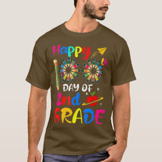 Happy100th Day of 2 Grade Crayon Blume T-Shirt