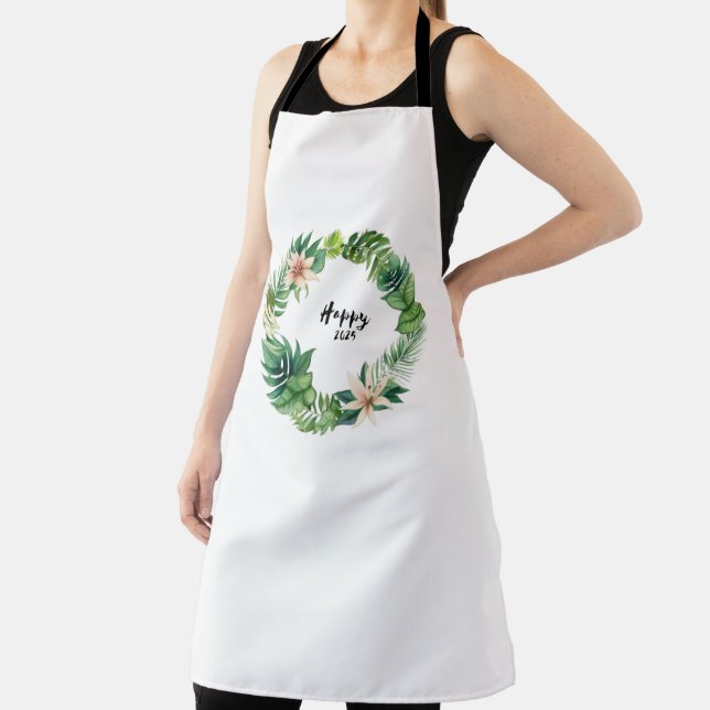 Happy2025Wreath All-over-Print-Schürze Schürze (InSitu)