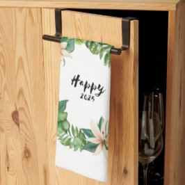 Happy2025Wreath Kitchen Handtücher