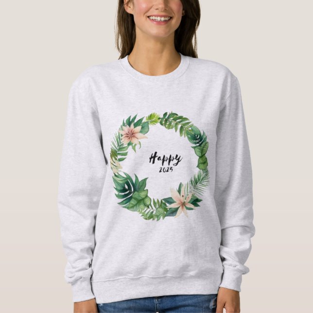 Happy2025Wreath-T - Shirt (Vorderseite)