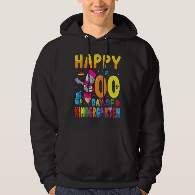 Happy 100 Days Of Kindergarten Students 100th Days Hoodie (Vorderseite)