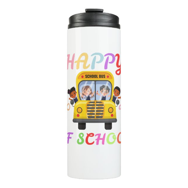 HAPPY 100 DAYS OF SCHOOL, BACK TO SCHOOL THERMOSBECHER (Vorderseite)