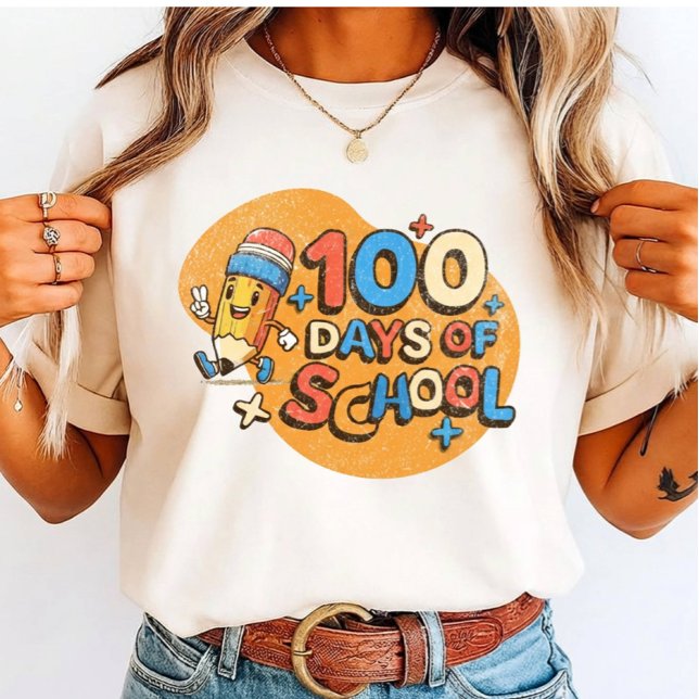 Happy 100 Days of School Celebration for Students Tri-Blend Shirt (Von Creator hochgeladen)