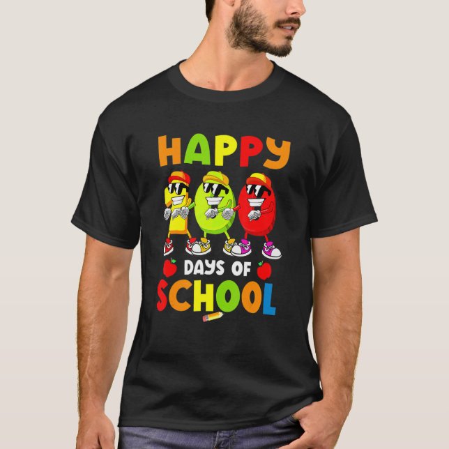 Happy 100 Days Of School Flossing Dance 100 Days S T-Shirt (Vorderseite)