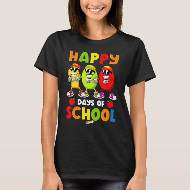 Happy 100 Days Of School Flossing Dance 100 Days S T-Shirt (Vorderseite)