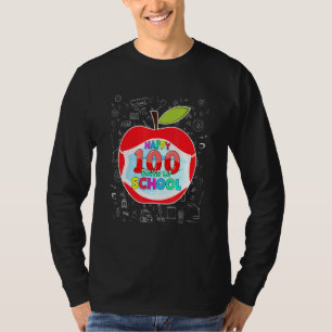 Happy 100 Days of School Gesicht Maske Outfit Lehr T-Shirt