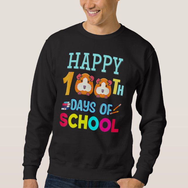 Happy 100 Days Of School Guinea Pig Shirt Boys Gir (Vorderseite)