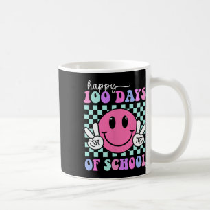 Happy 100 Days of School Lächeln Lehrer Junge Mädc Kaffeetasse