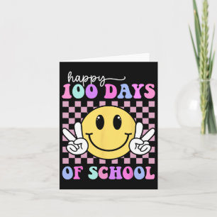 Happy 100 Days of School Lächeln Lehrer Junge Mädc Karte