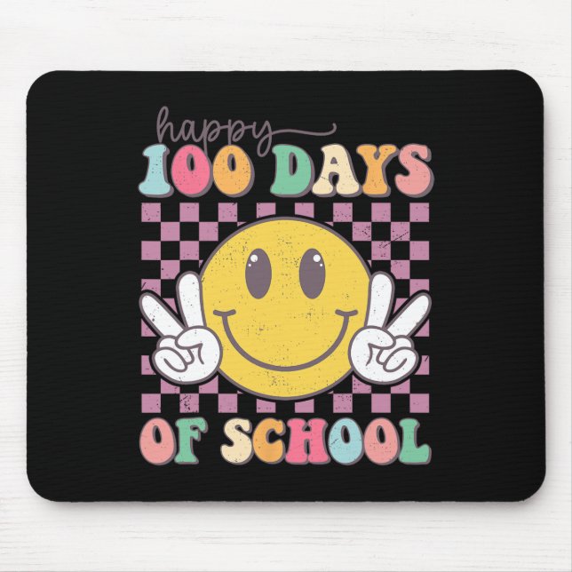 Happy 100 Days of School Lächeln Lehrer Junge Mädc Mousepad (Vorne)