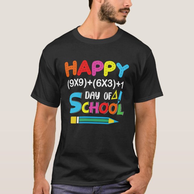 Happy 100 Days Of School Math 2023 T-Shirt (Vorderseite)