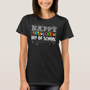 Happy 100 Days Of School Math Formula Teacher Stud T-Shirt