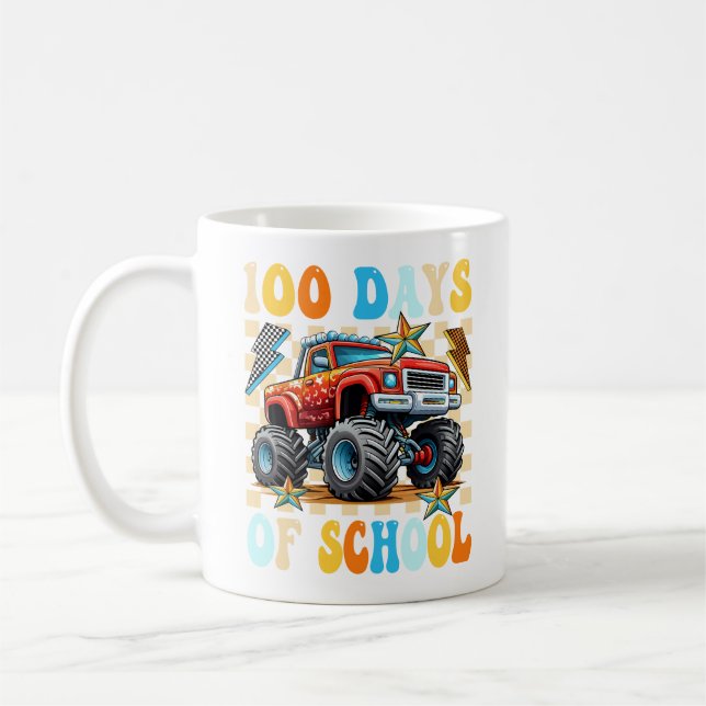 Happy 100 Days Of School Monster Truck  Kaffeetasse (Links)