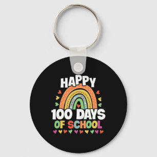 Happy 100 Days of School Rainbow Kids Boys Girls T Schlüsselanhänger