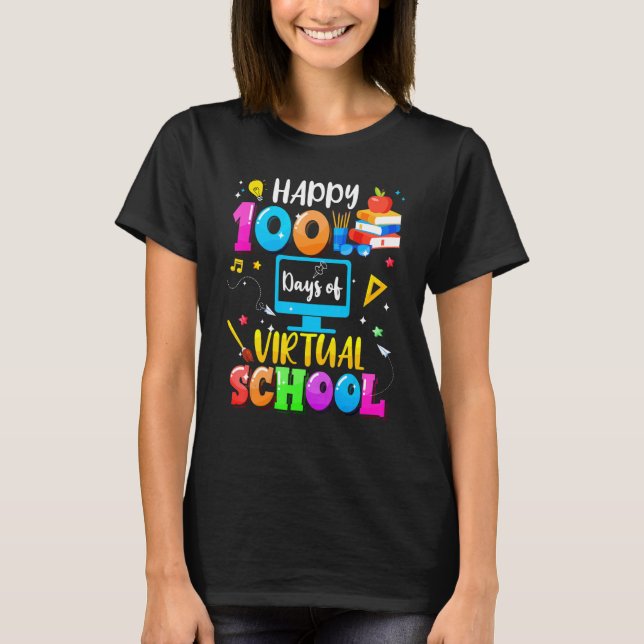 Happy 100 Days Of Virtual School Smarter Student A T-Shirt (Vorderseite)