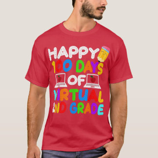 Happy 100 Days of Virtual Second Grade Kids Online T-Shirt