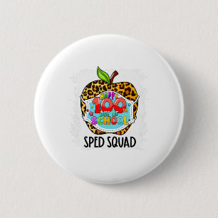 Happy 100. Tag der Schule Gesicht Maske Sped Ed Button