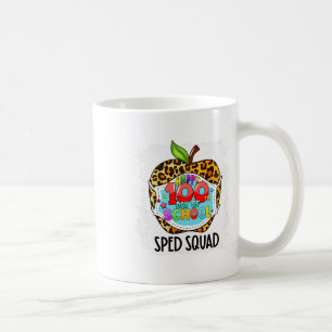 Happy 100. Tag der Schule Gesicht Maske Sped Ed Kaffeetasse