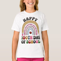 Happy 100 Tage der Schule Groovy Retro Regenbogen