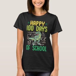 Happy 100 Tage der Schule Rex Dinosaur Mathematike T-Shirt