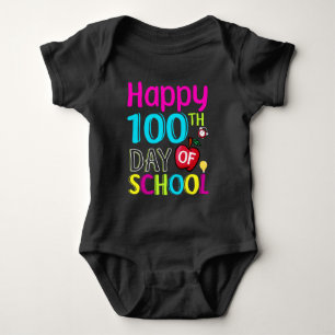Happy-100-th-day-School Baby Strampler