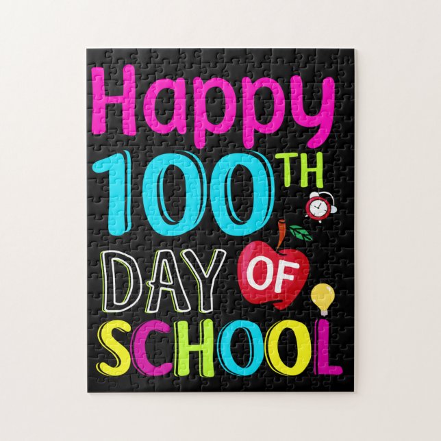 Happy-100-th-day-School Puzzle (Vertikal)