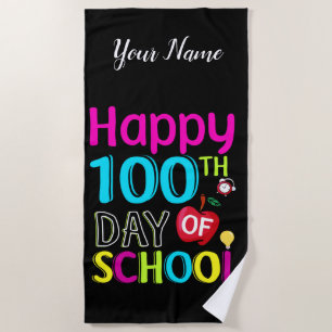 Happy-100-th-day-School Strandtuch