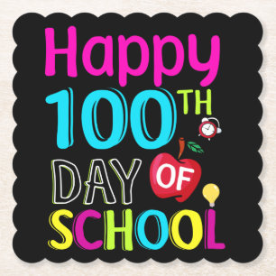 Happy-100-th-day-School Untersetzer