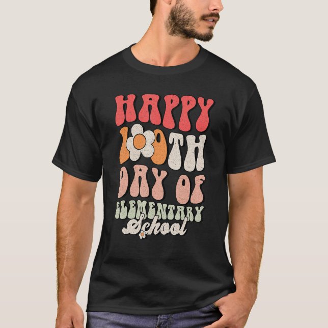 Happy 100th Day Of Elementary School Teacher 100 D T-Shirt (Vorderseite)