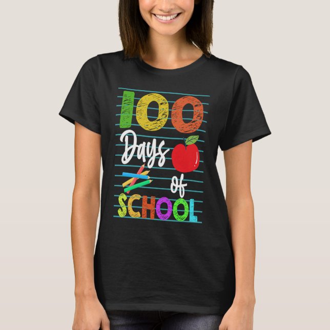 Happy 100th Day of Kindergarten School Teacher Stu T-Shirt (Vorderseite)
