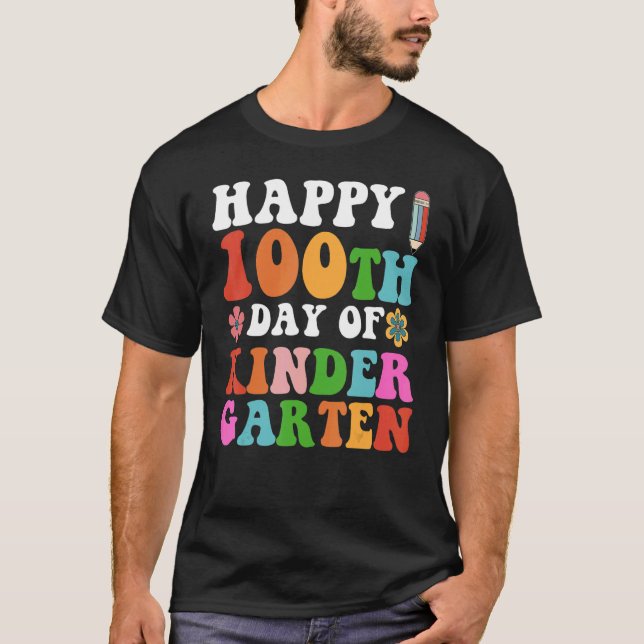 Happy 100th Day of Kindergarten Student or Teacher T-Shirt (Vorderseite)