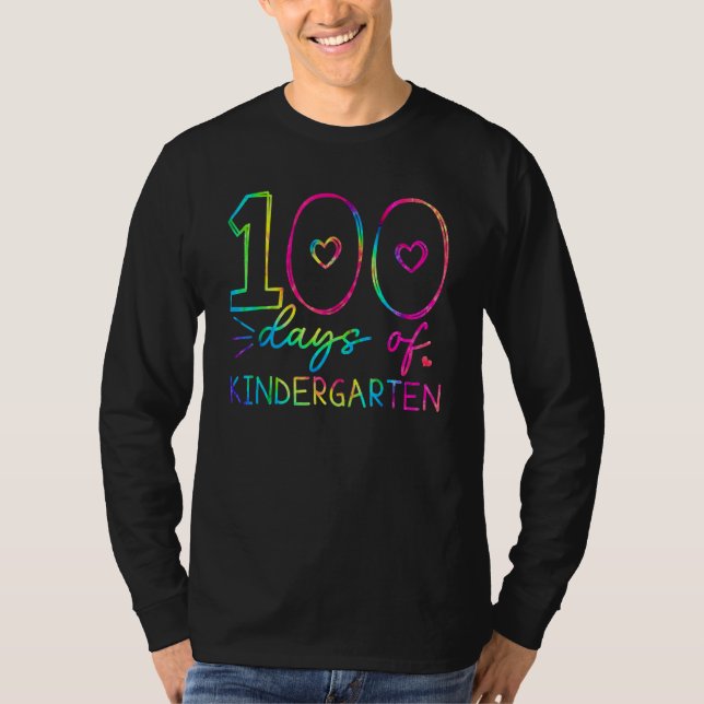 Happy 100th Day Of Kindergarten Tie Dye 100 Days T T-Shirt (Vorderseite)