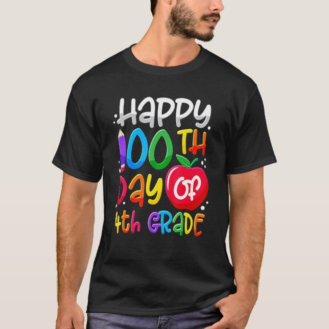 Happy 100th Day Of School 100 Days Smarter Cute 4t T-Shirt (Vorderseite)